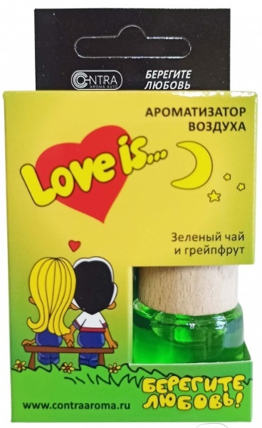 Ароматизатор подвесной бочонок  Contra LOVE IS Зеленый чай и грейпфрут 120_