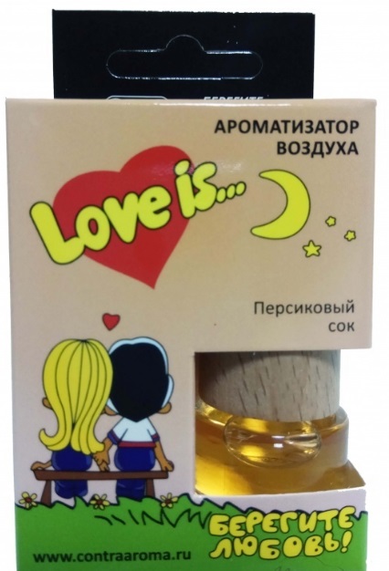 Ароматизатор подвесной бочонок  Contra LOVE IS Персиковый сок 120_