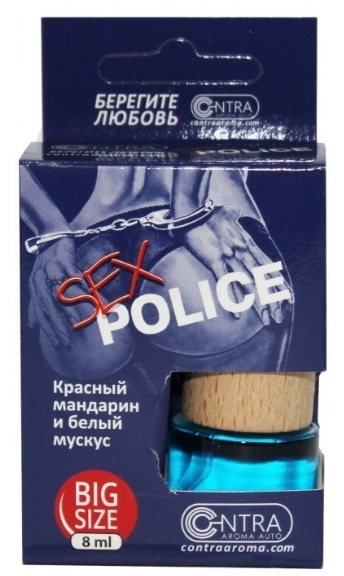 Ароматизатор подвесной бочонок  Contra с феромонами SEX POLICE круглый флакон 20_