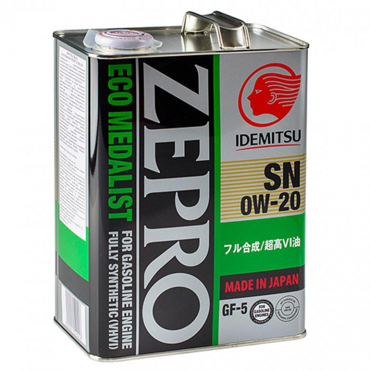 Масло моторное IDEMITSU 0W20   Zepro Eco Medalist SNGF5  4Л.